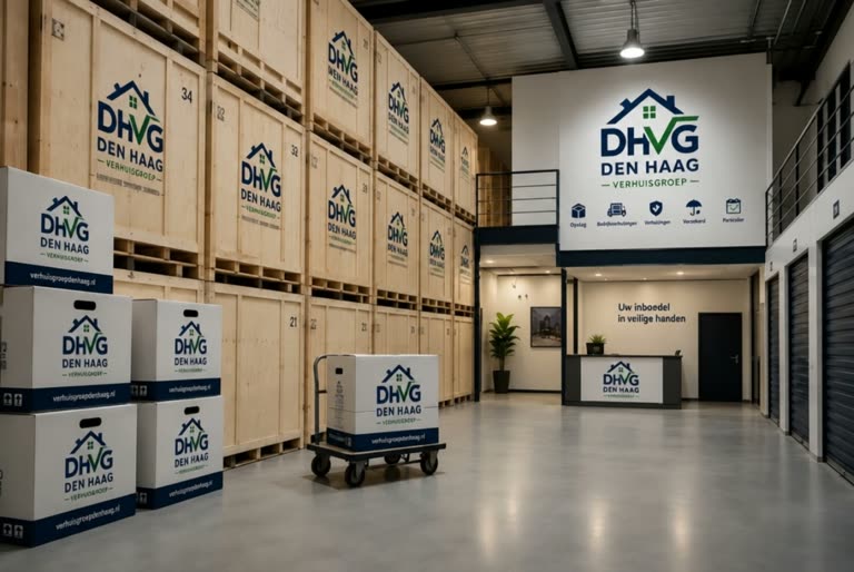 Meubels worden beschermend ingepakt in dekens en folie voor opslag
